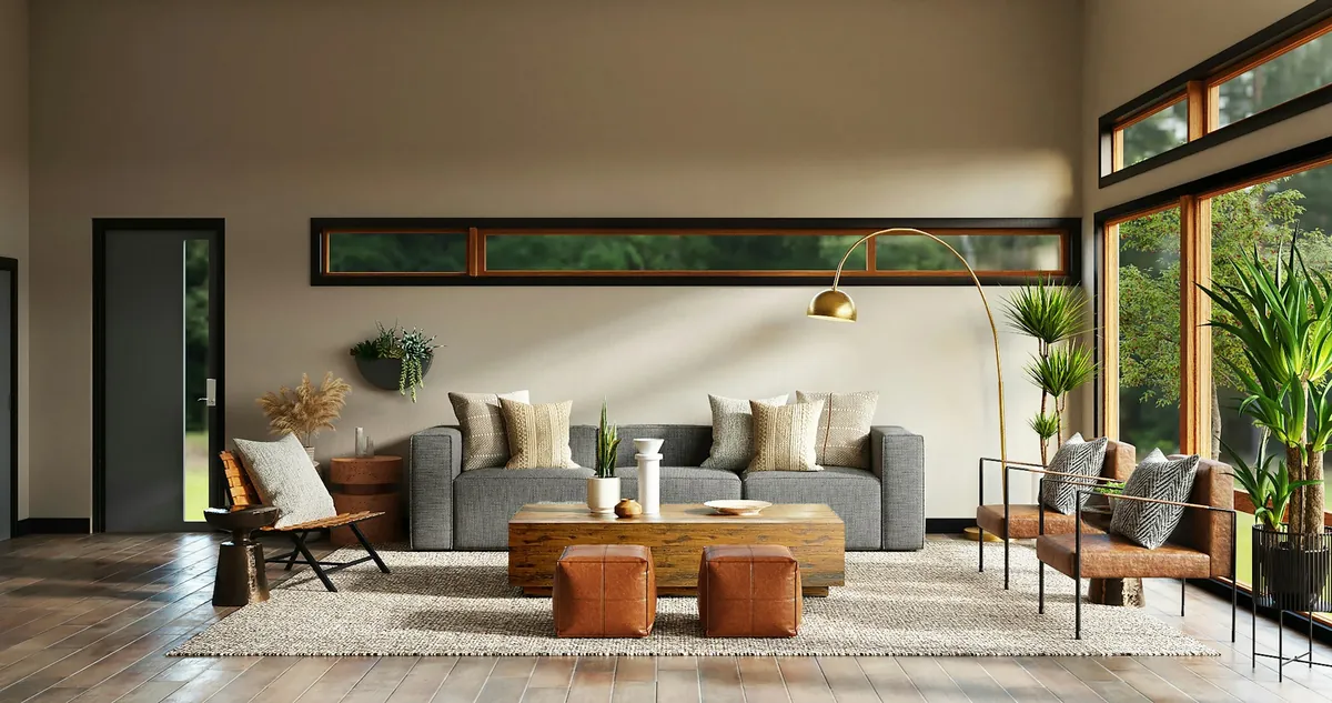 Fotorealistisches Interior Rendering Wohnzimmer Schweiz