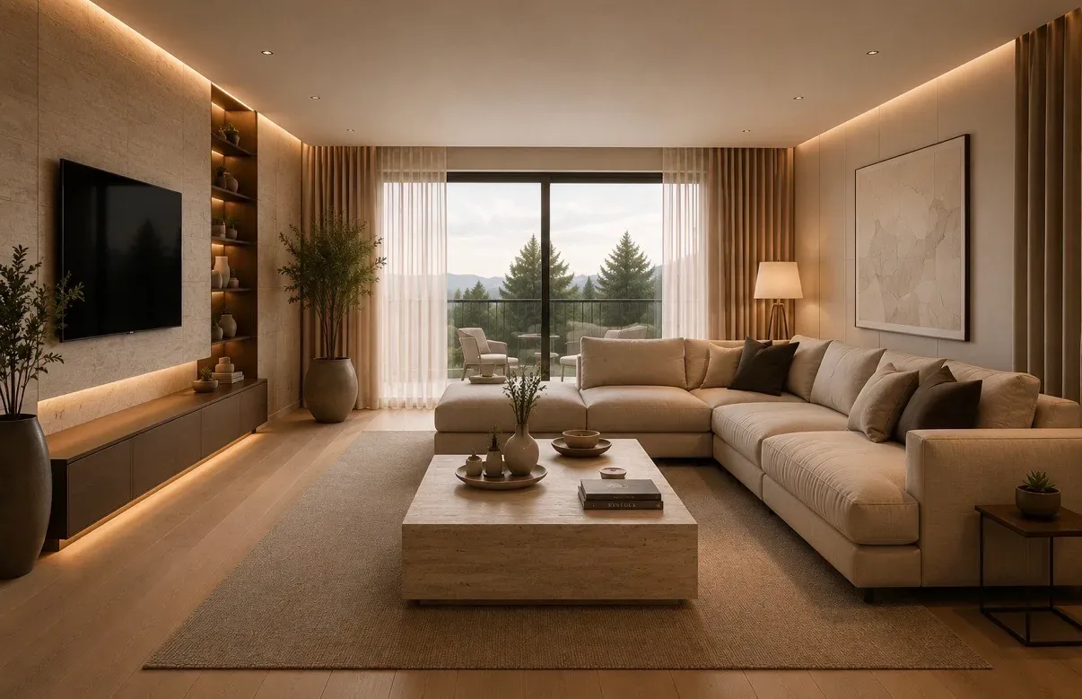 Wohnzimmer Suite — Interior · Wohnen, Architekturvisualisierung von Velaro Rendering