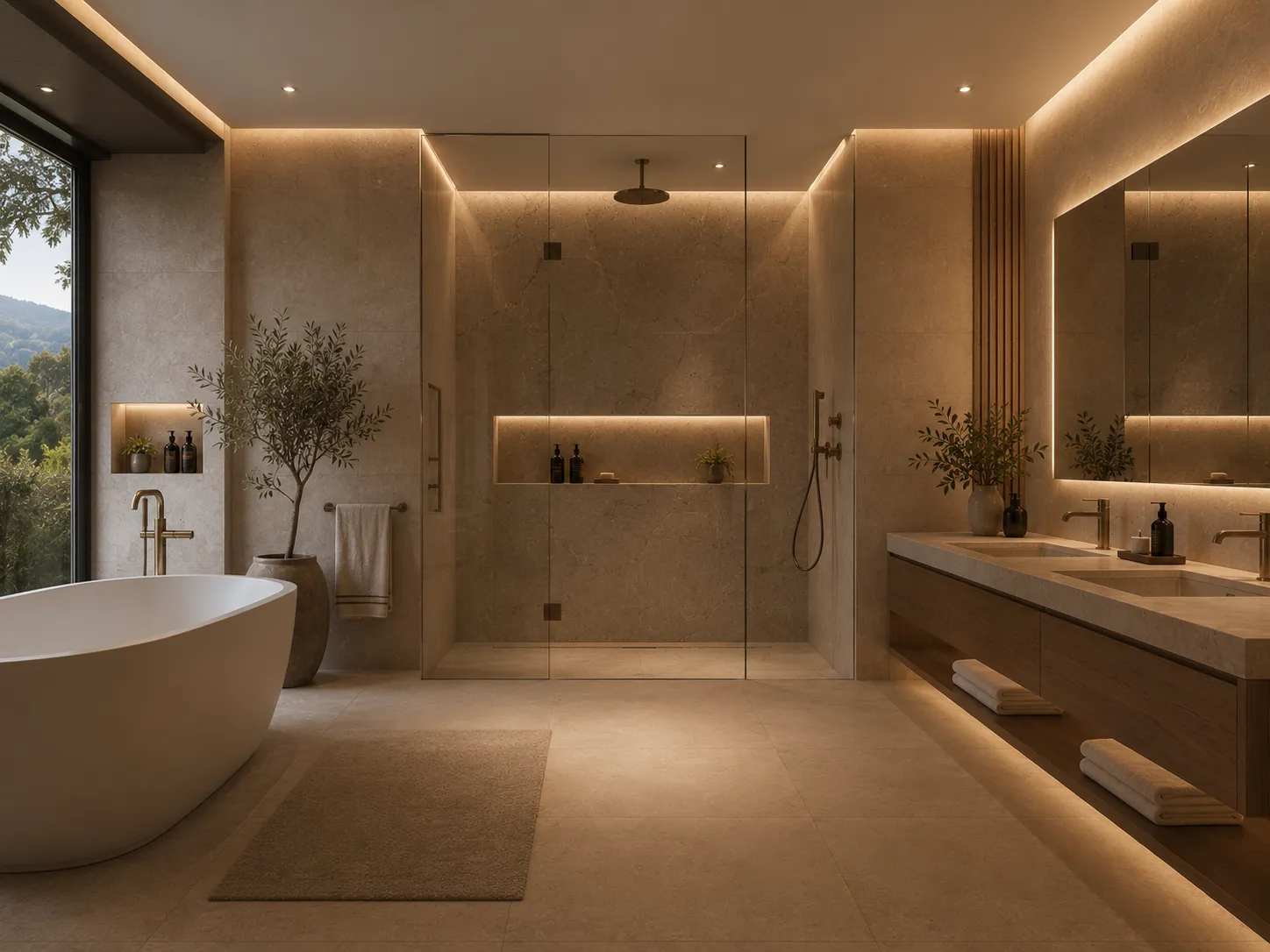 Private Spa Masterbad — Innenraumvisualisierung Velaro Rendering